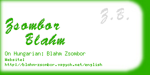 zsombor blahm business card